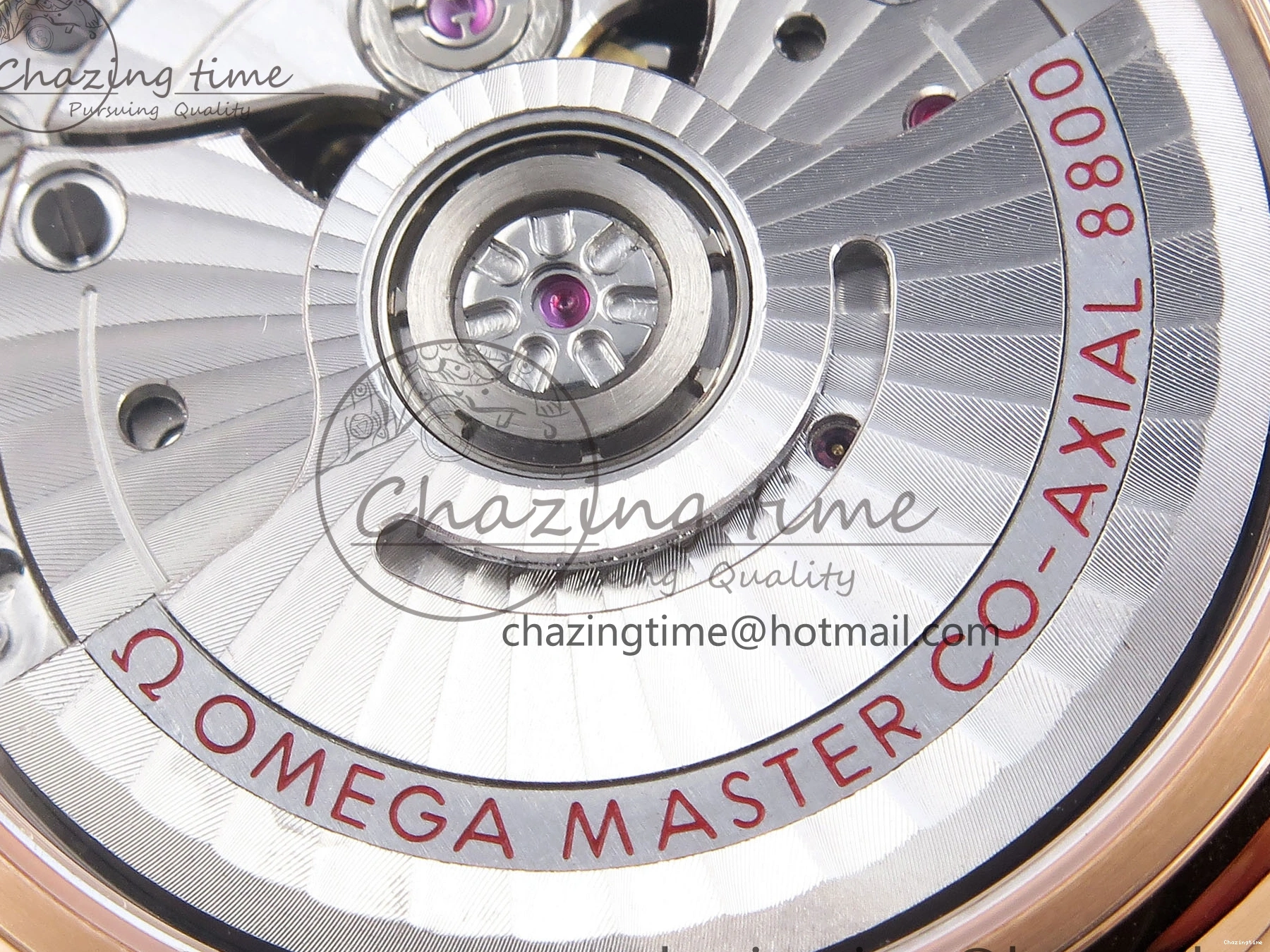 0203 Modern De Ville Date RG MKF 1:1 Best Edition White Textured Dial Roman Marker on Brown Leather Strap A 7752